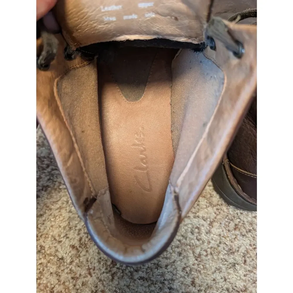 Clarks Padmore Men's 11.5M Brown Leather Wallabee Chukka Boots Lace Up 78933